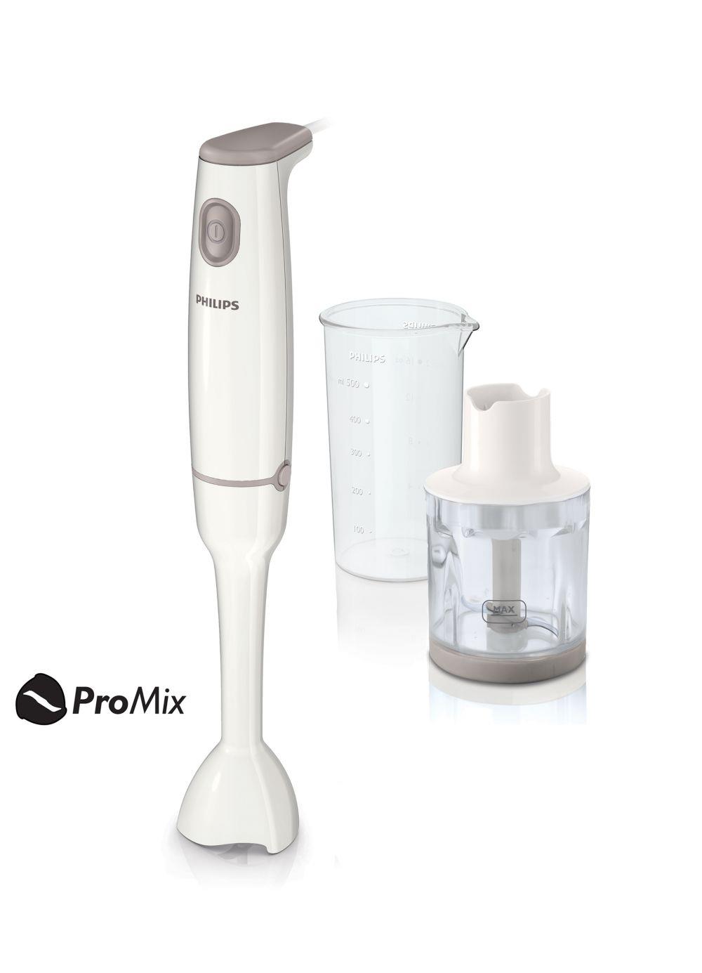 PHILIPS Frullatore a immersione Philips HR160200 650 W con bicchiere e tritatutto bianco